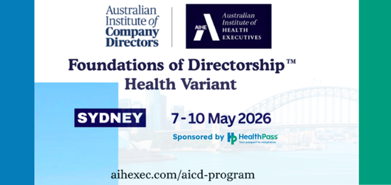 AICD Foundations of Directorship™ – Health Variant